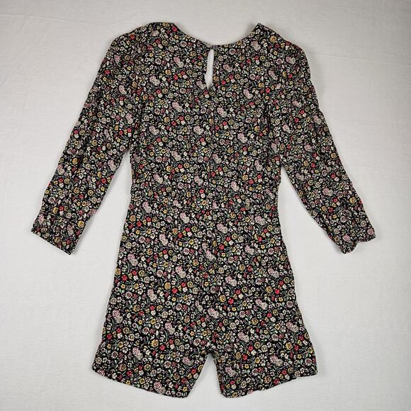 Ann Taylor LOFT Garden Wrap Romper Floral Print Long Sleeve Pockets XS Petite - Picture 15 of 16